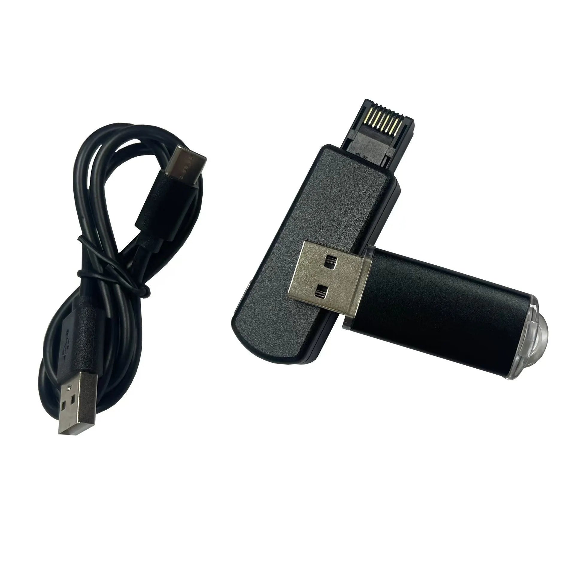 Black aluminium alloy and ABS USB adapter for Nintendo Switch with Ethernet port.