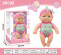 Simulation baby vinyl figurine doll in colour option, 21.5cm tall, realistic design