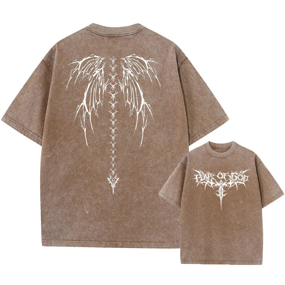 Men's oversized loose fit cotton t-shirt in a drop shoulder style for summer.