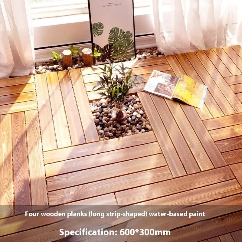 Camphor pine floor panels 30x30cm in modern simplicity style