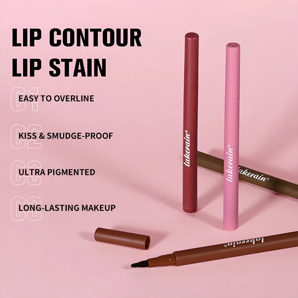 Moisturising smooth portable wooden lip pencil in shade Soft Pink, 1ml net content, colour-resistant lip liner and lipstick