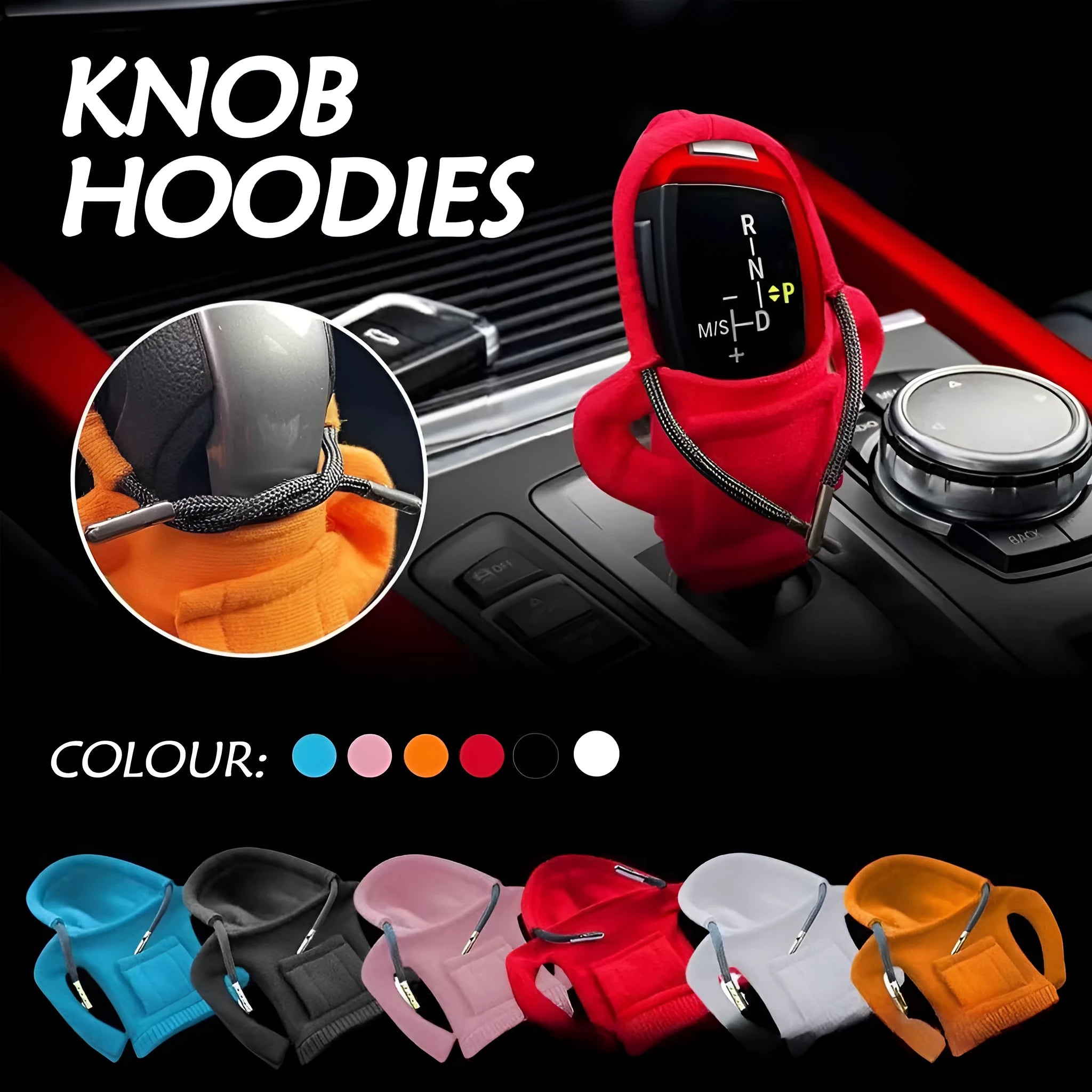 Velvet car gear handle sleeve in Dutch velvet fabric covering gear lever and handbrake