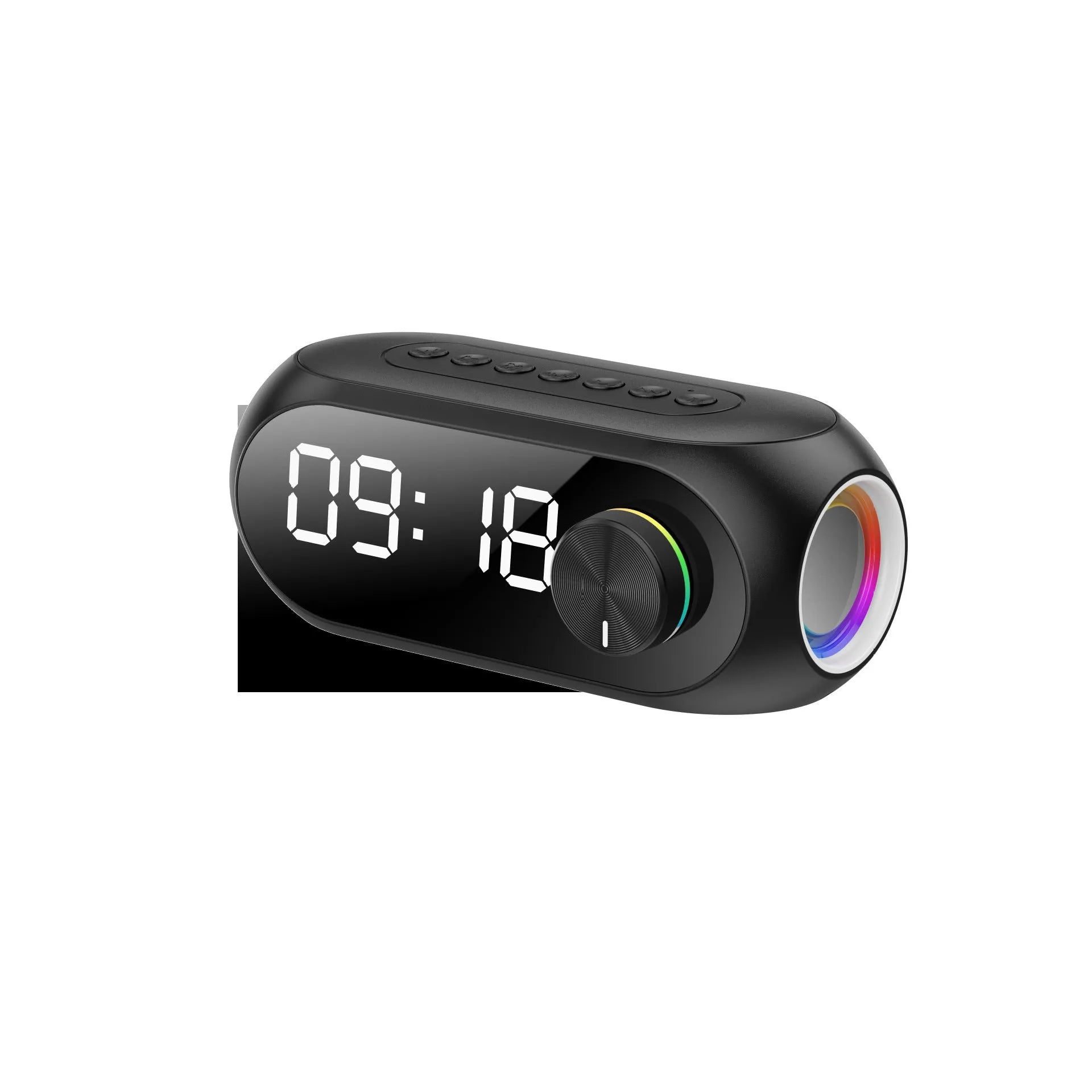 Extra Bass Portable Mini Clock Household Bluetooth Speaker in S8 Black, White or Blue colour options
