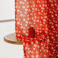 Christmas snowman angel print curtain in green or red American style 1 metre