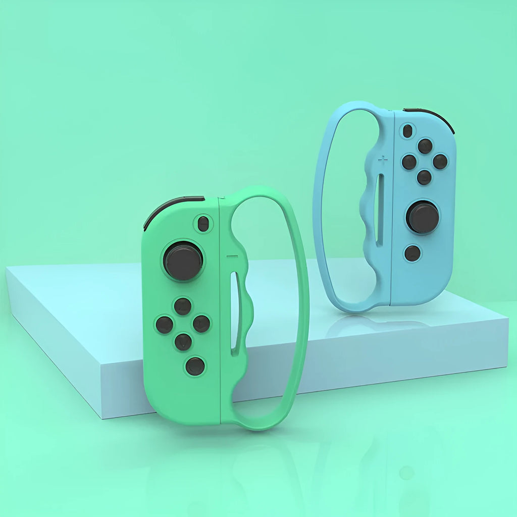 Nintendo Switch Joy-Con controller grip with silicone hand strap attachment