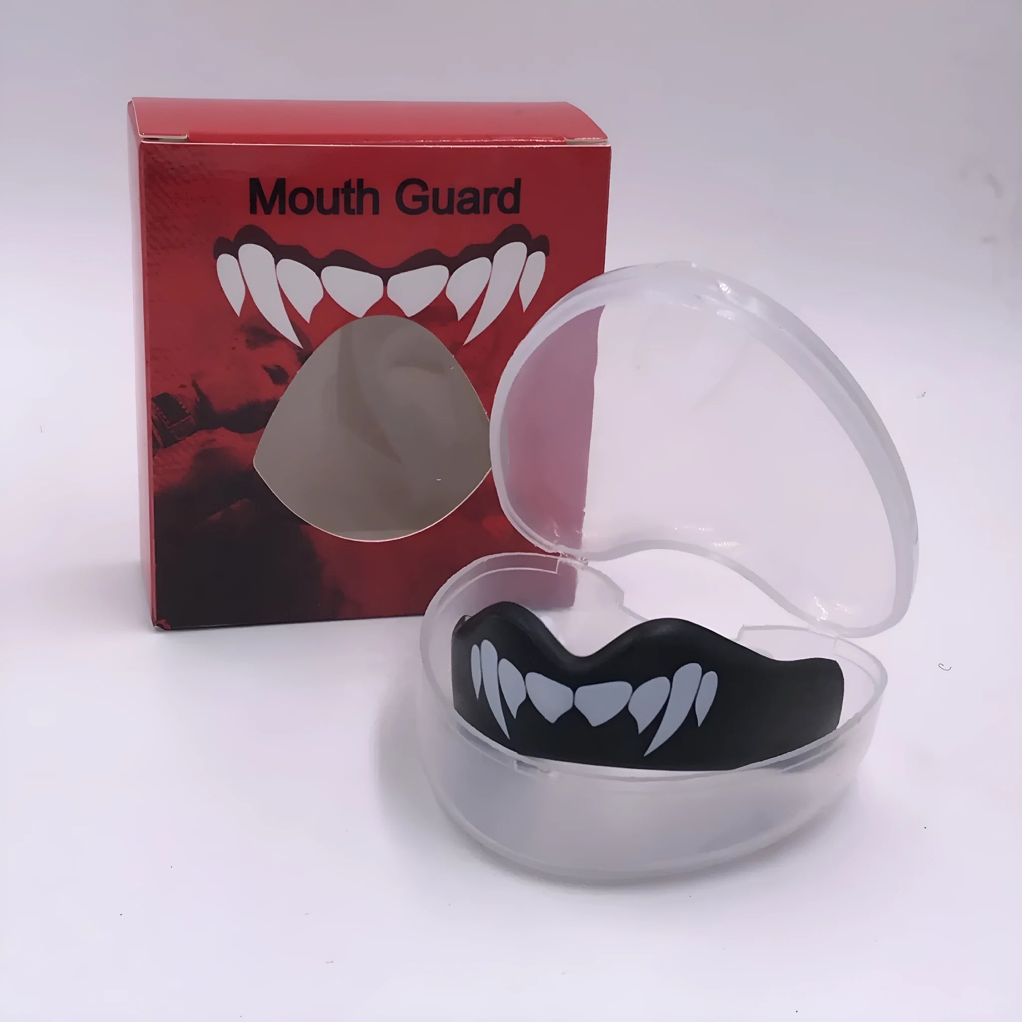 Adult boxing mouthguard with printed teeth pattern for Sanda and Taekwondo
