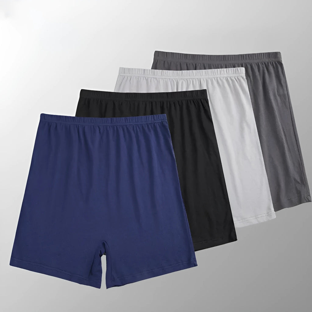 Men's solid colour modal boxer shorts with high waist design on a plain background.