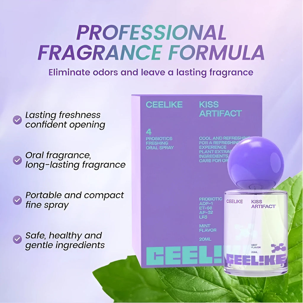20ml probiotics oral care spray in 4.7x4.7x10cm portable bottle