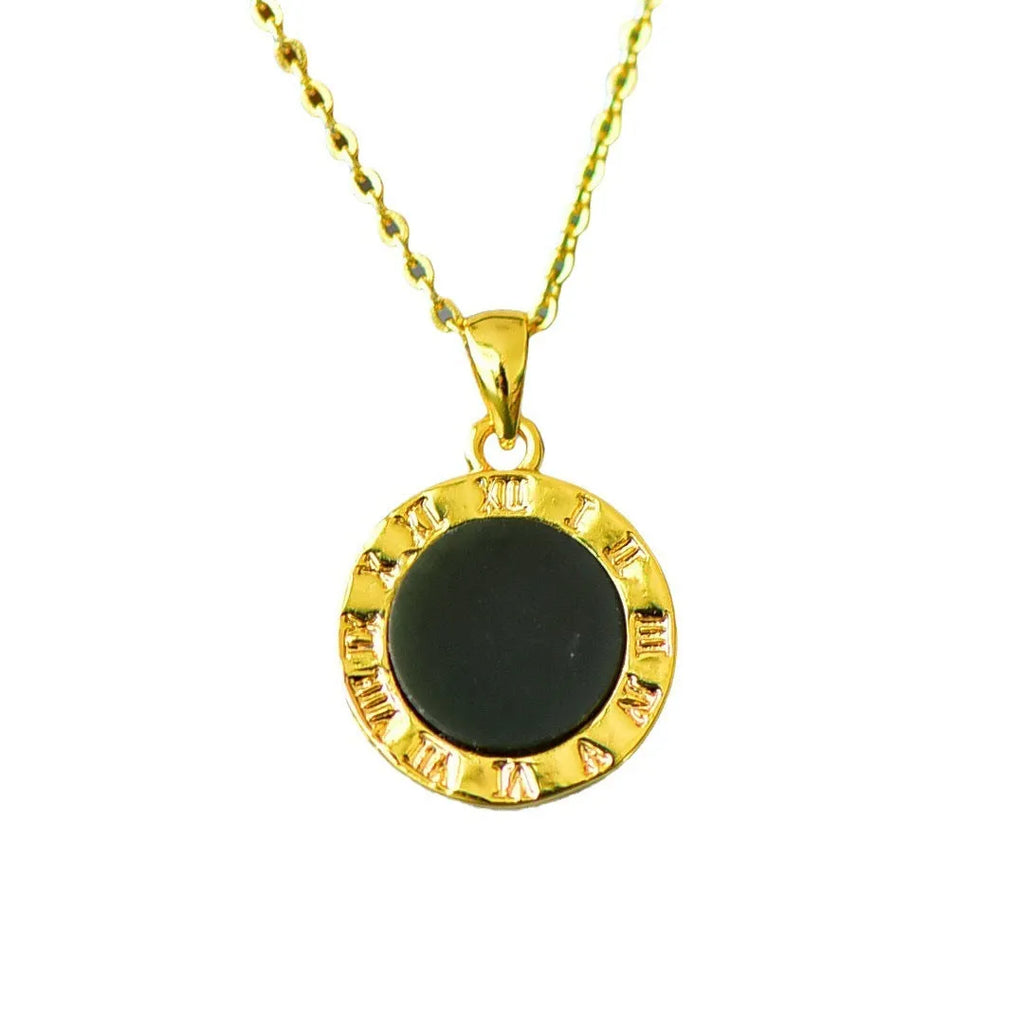 Natural Hetian Jade pendant with copper inlay work in modern minimalist style