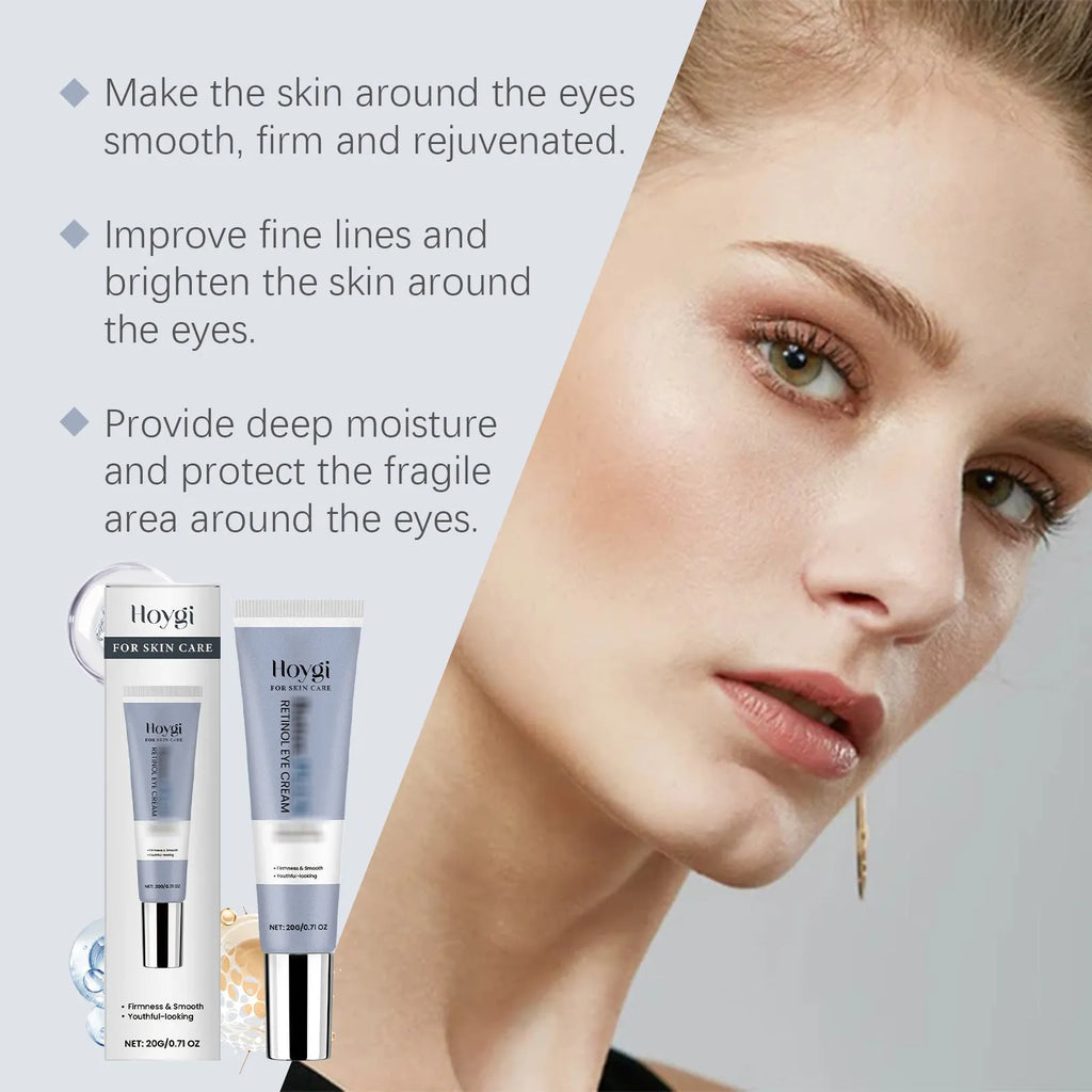 20g retinol eye cream in 12.1cm white tube with moisturising soft formula for eye area