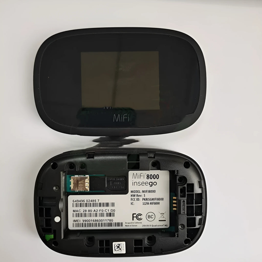 Black portable 4G wireless router with compact design for mobile internet access.