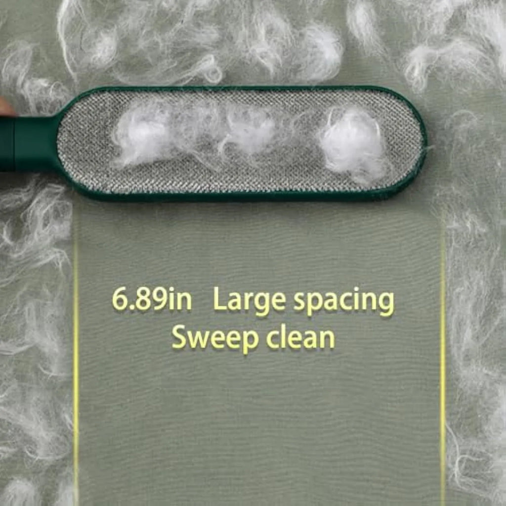 Pet hair removal brush with storage base in blue, green or white colour options