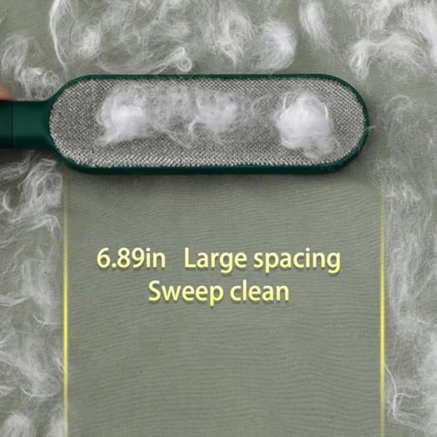Pet hair removal brush with storage base in blue, green or white colour options