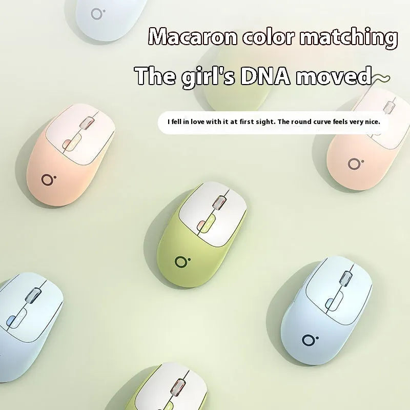 Mute wireless Bluetooth computer mouse in Matcha Green colour showing silent click design