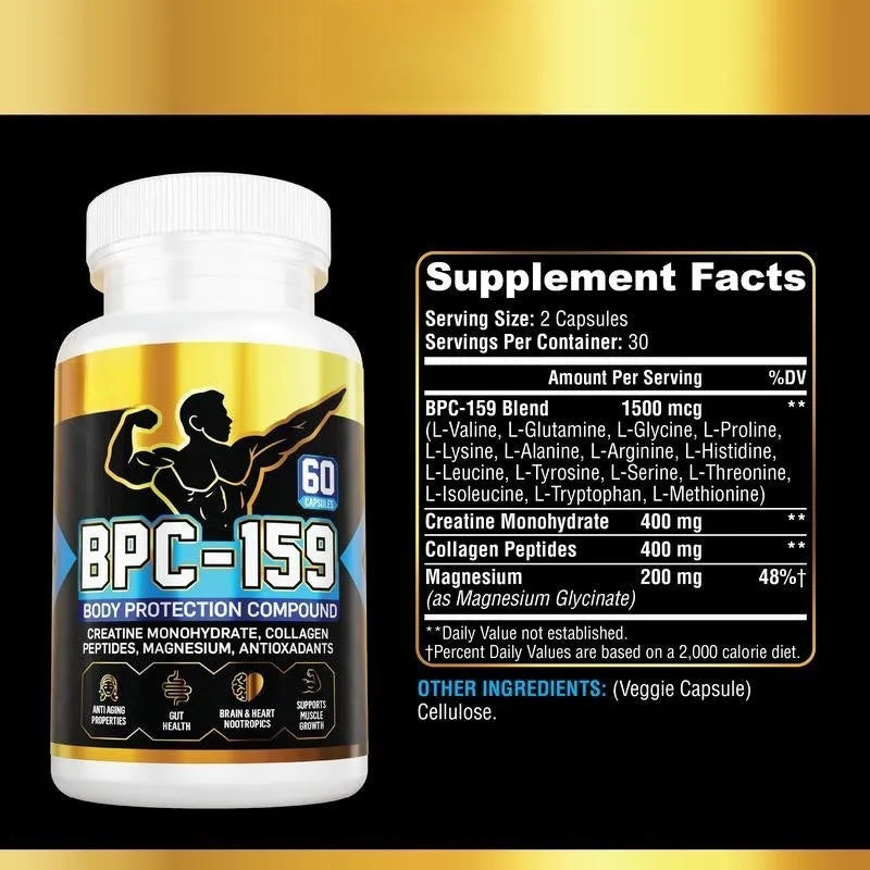 One bottle of body energy support supplement capsules for daily use