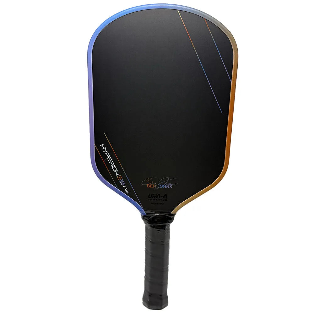 Aurora Hyperion 3s multicolour pickleball racket with carbon fibre construction and matte finish