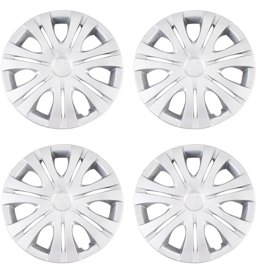 Universal ABS plastic wheel hub cover in monochrome finish for vehicle decoration