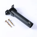 Steel wall barbell rack holding multiple bars, showing 25 tube capacity.