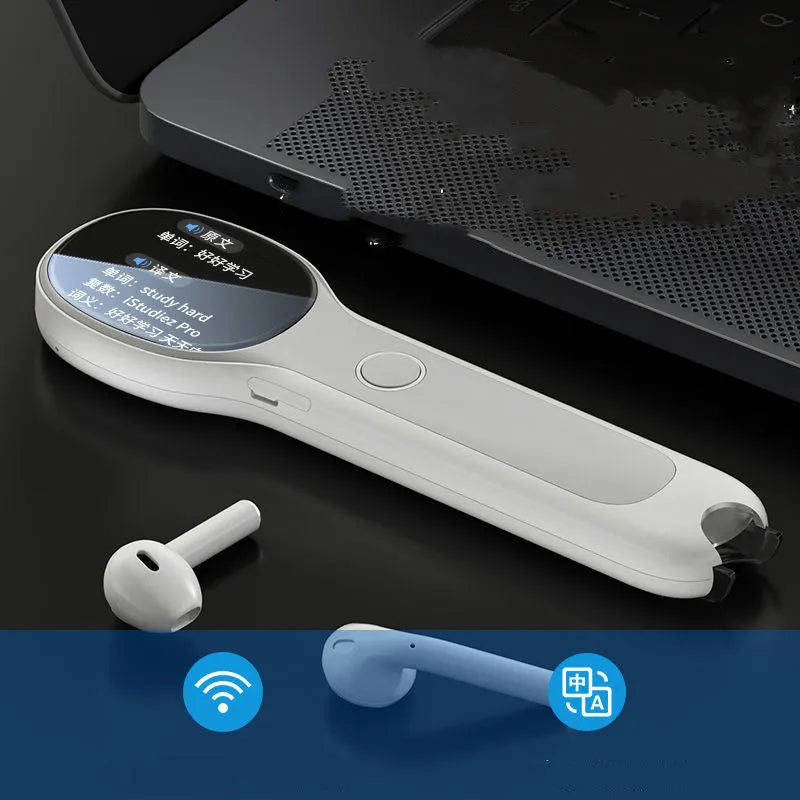 White Universal Reading Pen for English and Chinese translation with USB cable