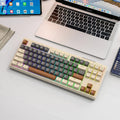 Free Wolf M87 wireless dual-mode keyboard in blueberry colour with compact 87-key layout