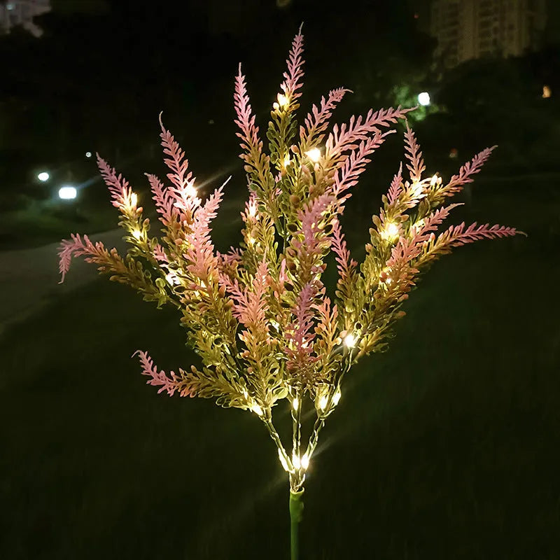 74cm tall solar-powered garden light with flower design in lavender colour options