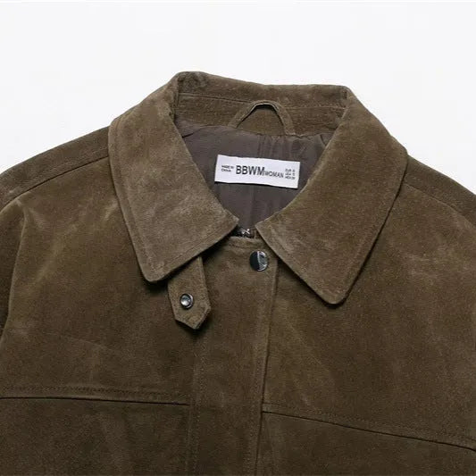 Women's casual PU leather jacket in pictured colour with regular fit and Asian sizing