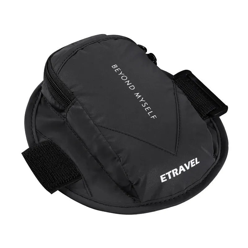 Running arm bag with reflective strips and 7-inch capacity for outdoor sports