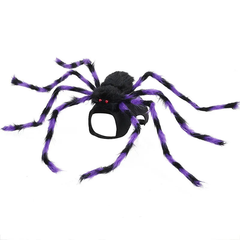 Big spider Halloween costume for pets in polyester fabric with multiple colour options
