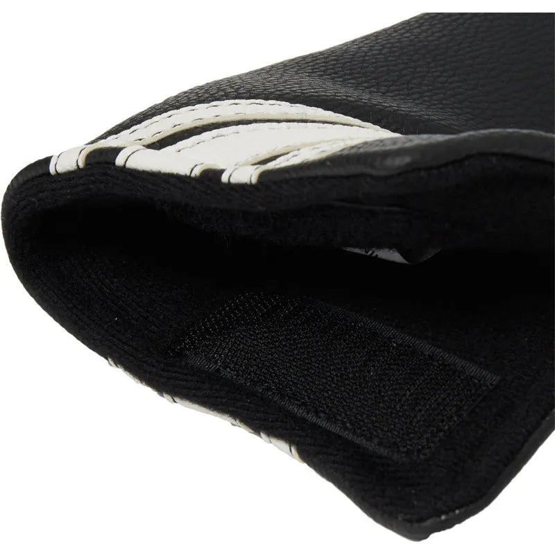 Black PU leather golf club head cover and push rod case for equipment protection