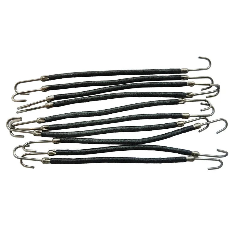 Double hook wig hair tool in black, dark brown, and light brown colours