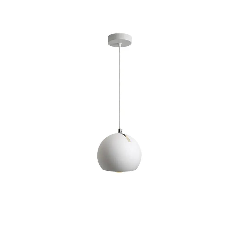 Modern ball chandelier table lamp in moon white or black with single or three-head LED lighting