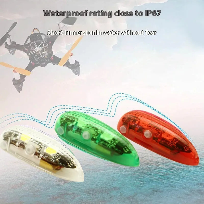 V3 wireless charging waterproof navigation light for RC models with adhesive backing
