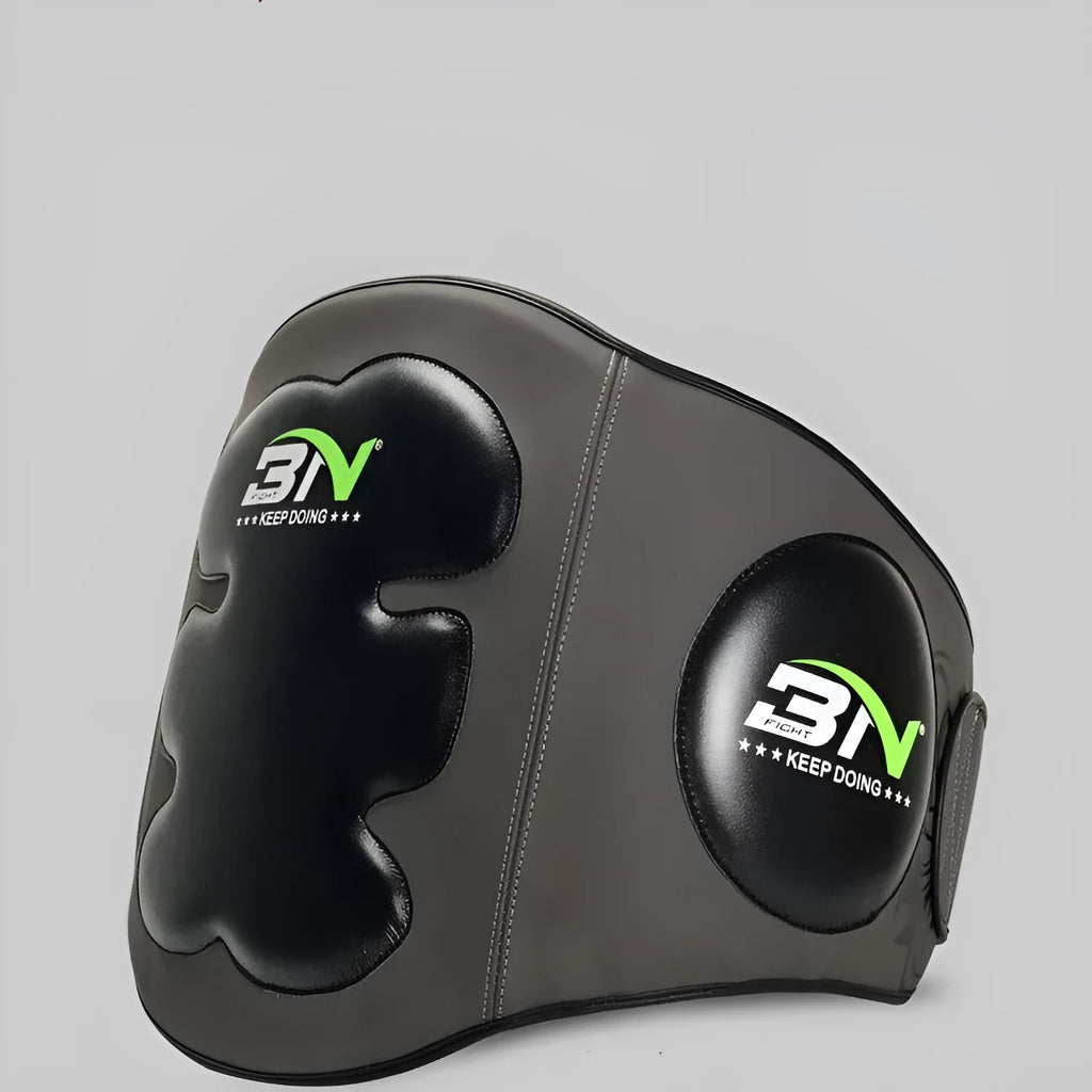 Sanda boxing breast protection target in dark grey or khaki colour for waist protection during martial arts training