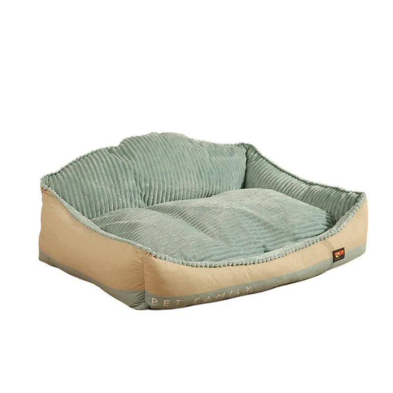 Morandi coloured removable washable dog bed for medium or large dogs and cats.