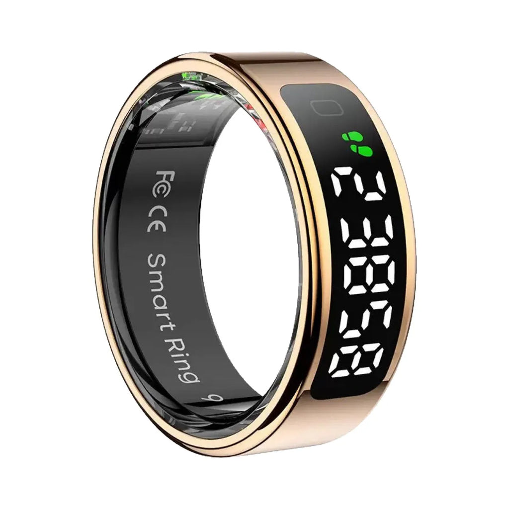 Multifunctional R11 Smart Ring in black with health tracking functions and display