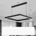 Scandinavian style square iron chandelier with aluminium single-layer shade 40cm diameter