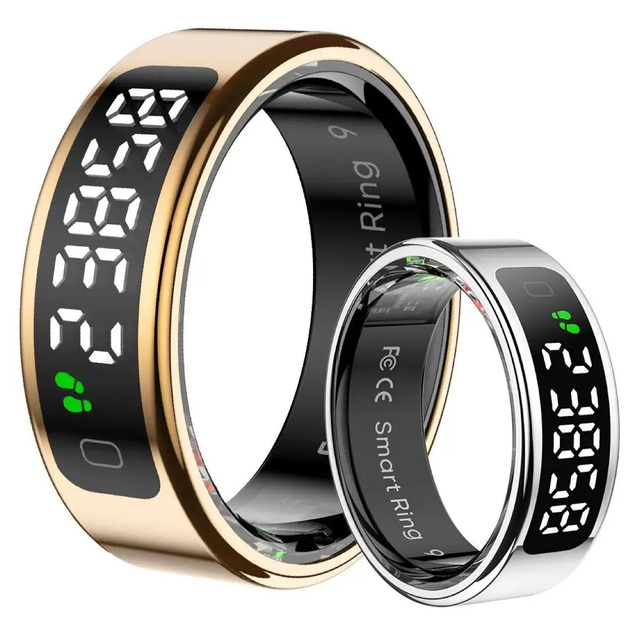 Multifunctional R11 Smart Ring in black with health tracking functions and display