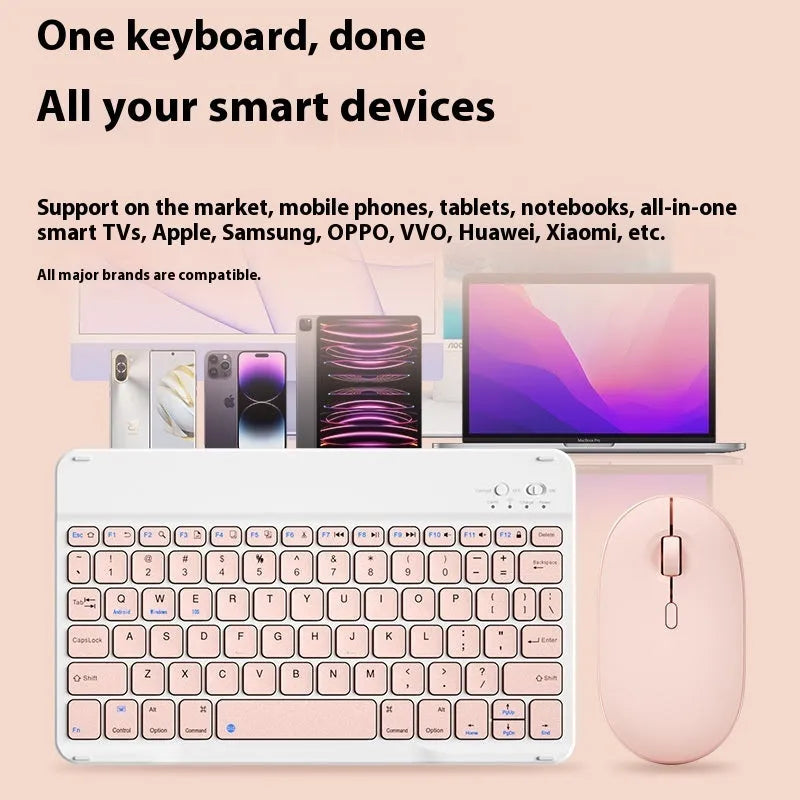 Bluetooth keyboard and rechargeable mouse for tablet PCs in multiple colour options
