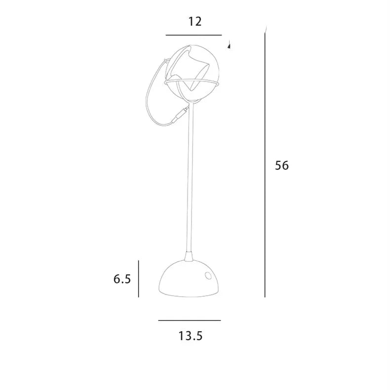 Creative glass desk lamp with dimmable touch switch showing adjustable workspace lighting