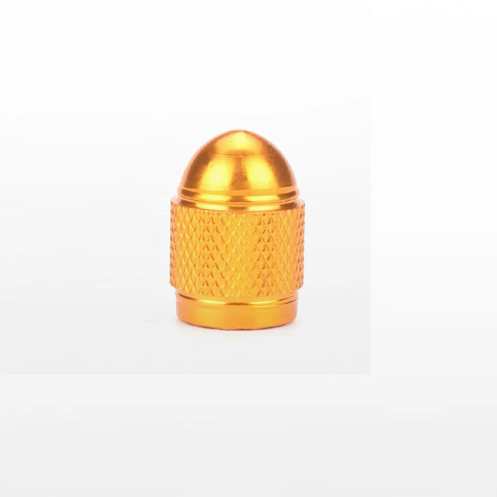 Aluminium mountain bike tyre valve cap in choice of colours showing American thread.