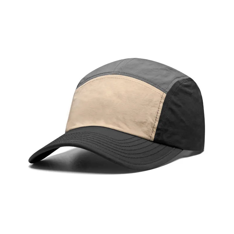 Men's quick-drying cotton-polyester baseball cap in curved brim design with four colour options