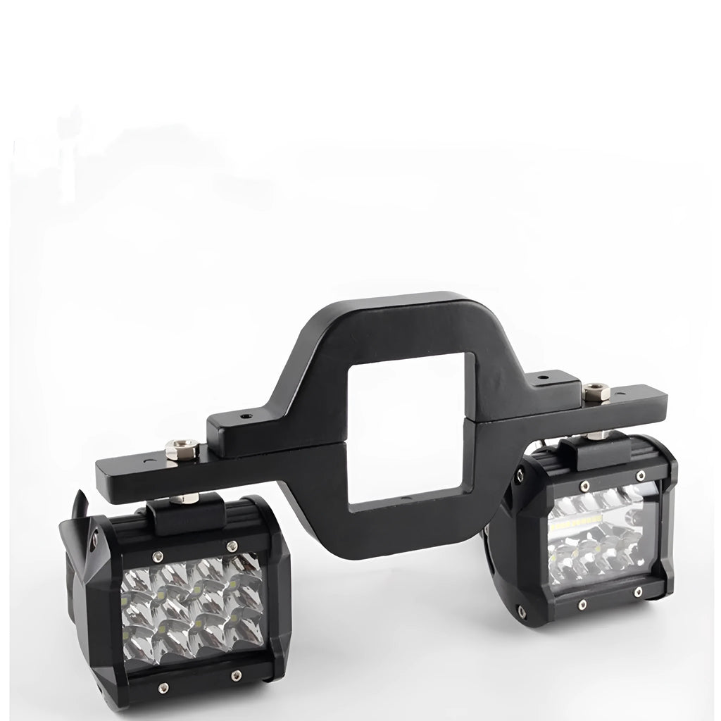 Black metal trailer hook lamp holder bracket for off-road vehicle modifications