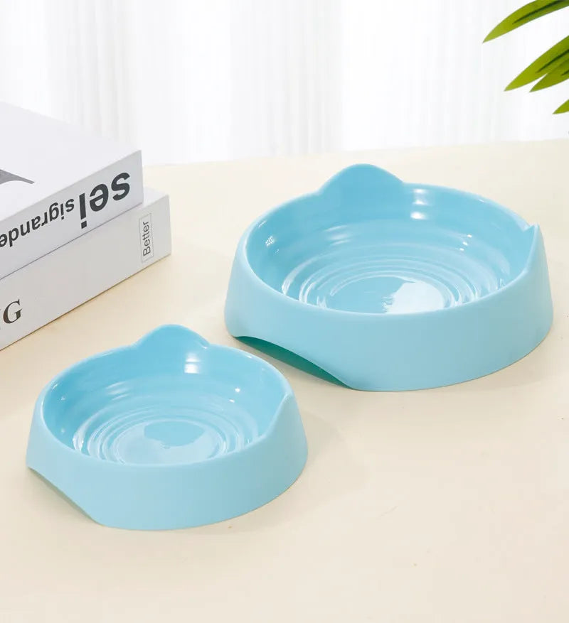 Ceramic dog slow feeder puzzle bowl in blue colour showing maze pattern design