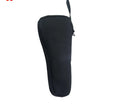 Black cloth storage bag for mobile phone stabilizer with zipped closure and multiple interior compartments