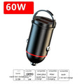 Black zinc alloy 200W car charger showing USB ports and compact design