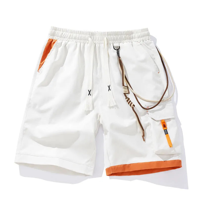 Men's bamboo fibre plus size sports shorts in coffee colour showing high waist and cropped straight-leg design