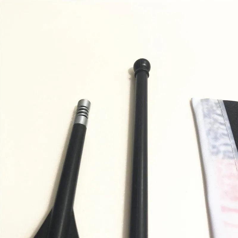 40cm plastic cycling handlebar flagpole with polyester square flag attached