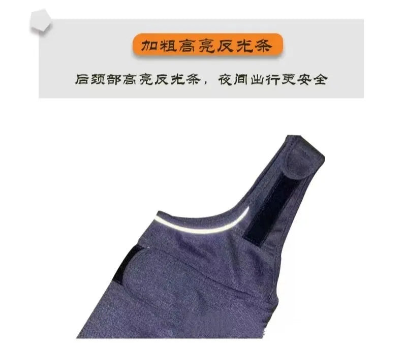 Heather grey dog anxiety jacket warm vest in brocade cotton ponte-de-roma fabric