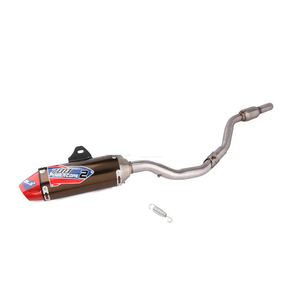Brown aluminium universal whole section tail decal exhaust muffler for HONDA CRF230F 2003-2013